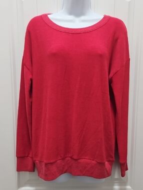 Chaser Red Lightweight Crewneck Sweater New
